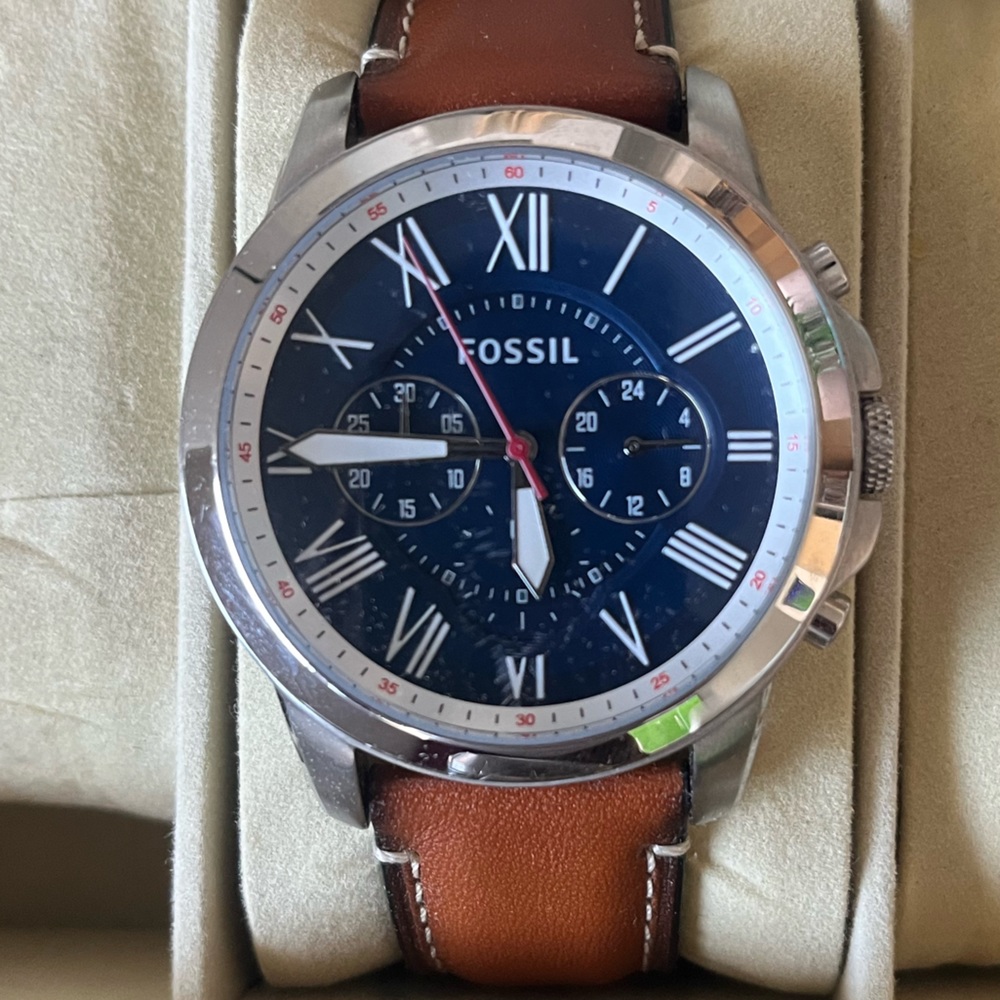 Fossil Brown Leather Strap Watch